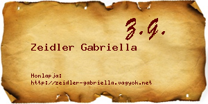 Zeidler Gabriella névjegykártya