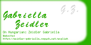 gabriella zeidler business card